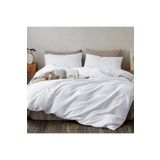 Belsina Home Tek Kişilik Kalın Diş Fermuarlı Beyaz Yorgan Kılıfı Nevresim & Astar Sık Dokuma Kumaş 160x220 cm
