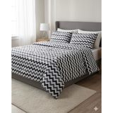 Belsina Pamuklu Çift Kişilik Fermuarlı Nevresim & Yorgan Kılıfı 200X220 cm - Antrasit - Siyah - 200 x 220 cm