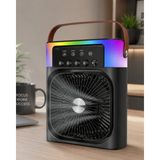 Belsina Taşınabilir Sprey Fan Rgb Işıklı Mini Klima Soğutucu Nemlendirici USB Şarjlı - BLS1005492-7 - Çok Renkli