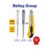 Beltaş Group Kontrol Kalemi ve Maket Bıçağı Falçata (İçi Metal Sağlam)