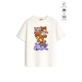 Belya Kids Wear Erkek Çocuk Oversize Kalıp Belya Kids Tasarım Süper Ayı B24 Pamuklu Tişört