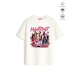 Belya Kids Wear Kız Çocuk Oversize Kalıp Belya Kids Toz Pembe Manifest Tasarım 102 Pamuklu Tişört