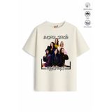 Belya Kids Wear Kız Çocuk Oversize Kalıp MANİF Tasarım Tişört