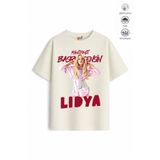 Belya Kids Wear Kız Çocuk Oversize Kalıp Pamuklu Mani Lidya Tasarım11 Tişört
