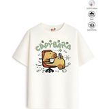 Belya Kids Wear Kız Çocuk Tam Kalıp Bara Tasarım 51 Oversize Tişört - Çok Renkli - 5 - 6 Yaş