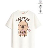 Belya Kids Wear Kız Çocuk Tam Kalıp Bara Tasarım 52 Oversize Tişört - Çok Renkli - 9 - 10 Yaş