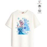 Belya Kids Wear Kız Çocuk Tam Kalıp Buz Tasarım 55 Oversize Tişört - Çok Renkli - 7 - 8 Yaş