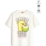 Belya Kids Wear Kız Çocuk Tam Kalıp Coco Tasarım 57 Oversize Tişört - Çok Renkli - 5 - 6 Yaş