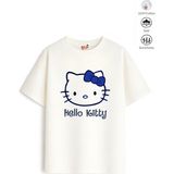 Belya Kids Wear Kız Çocuk Tam Kalıp Hello Tasarım 46 Oversize Tişört - Çok Renkli - 9 - 10 Yaş