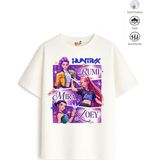 Belya Kids Wear Kız Çocuk Tam Kalıp Hun Tasarım 11 Oversize Tişört - Çok Renkli - 5 - 6 Yaş