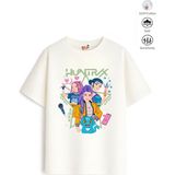 Belya Kids Wear Kız Çocuk Tam Kalıp Hun Tasarım 13 Oversize Tişört - Çok Renkli - 7 - 8 Yaş