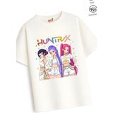 Belya Kids Wear Kız Çocuk Tam Kalıp Hun Tasarım 14 Oversize Tişört - Çok Renkli - 4 - 5 Yaş