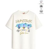 Belya Kids Wear Kız Çocuk Tam Kalıp Hun Tasarım 16 Oversize Tişört - Çok Renkli - 5 - 6 Yaş