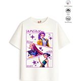 Belya Kids Wear Kız Çocuk Tam Kalıp Hun Tasarım 7 Oversize Tişört - Çok Renkli - 5 - 6 Yaş