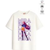 Belya Kids Wear Kız Çocuk Tam Kalıp Hun Tasarım 8 Oversize Tişört - Çok Renkli - 7 - 8 Yaş