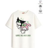 Belya Kids Wear Kız Çocuk Tam Kalıp Kur Melo Tasarım 41 Oversize Tişört - Çok Renkli - 4 - 5 Yaş