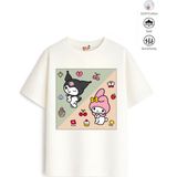 Belya Kids Wear Kız Çocuk Tam Kalıp Kur Tasarım 21 Oversize Tişört - Çok Renkli - 7 - 8 Yaş