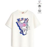 Belya Kids Wear Kız Çocuk Tam Kalıp Kur Tasarım 22 Oversize Tişört - Çok Renkli - 4 - 5 Yaş