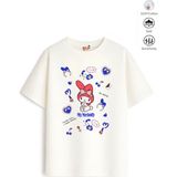 Belya Kids Wear Kız Çocuk Tam Kalıp Mld Tasarım 42 Oversize Tişört - Çok Renkli - 4 - 5 Yaş