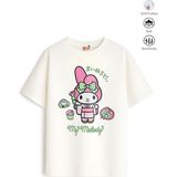 Belya Kids Wear Kız Çocuk Tam Kalıp Mld Tasarım 44 Oversize Tişört - Çok Renkli - 4 - 5 Yaş