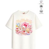 Belya Kids Wear Kız Çocuk Tam Kalıp Mld Tasarım 45 Oversize Tişört - Çok Renkli - 5 - 6 Yaş