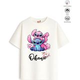 Belya Kids Wear Kız Çocuk Tam Kalıp Sh Tasarım 34 Oversize Tişört - Çok Renkli - 9 - 10 Yaş