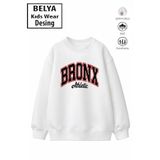 Belya Kids Wear Trend Çocuk Erkek Model Tam Kalıp Oversize Bronx 2 İplik Pamuğa Pamuk Kumaş Sweatshirt 23