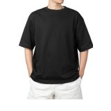 belyy %100 Pamuk Erkek Over Size Siyah Ve Beyaz Basic Sade T-Shirt Günlük Giyim Bisiklet Yaka Tişört