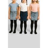 Belyy Socks Siyah Renk 3 Lü Paket Düz Pamuklu Kız Çocuk Külotlu Çorap - 1 - 2 Yaş