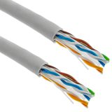 BeMatik - 100 m sert gri Cat.6 UTP ethernet ağ kablosu makarası