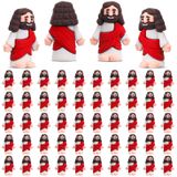 Bememo 50 Parça İsa Oyuncak Dini Figürler Hediyeler Klasik İsa Kurtarıcı İsa Bebek Dini Parti Ev Noel Dekorasyon Malzemeleri Malzemeleri (Kırmızı)