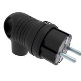 Bemis BK1-1402-2021 1x16A 2P+E 200 250V IP44 Monofaze Kauçuk Kuplu Eğik Fiş