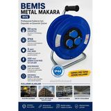 Bemis Boş Metal Makara 3 Monofaze Prizli 50M 3X2.5mm Kablo Kapasiteli