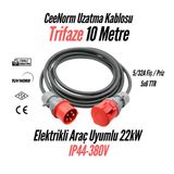 Bemis CEE Norm EV Şarj Uzatma Kablosu 5x6 10 Metre| 11 kW – 22 kW | 5/32A Fiş – 5/32A Priz |