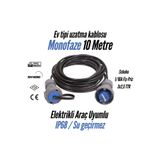 Bemis Elektrikli Araç Seyyar Uzatma Kablosu Monofaze-10 Metre-3x2,5 TTR-1/16A Fiş–IP68 1/16A Priz