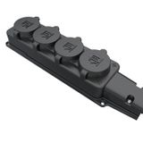 Bemis Kauçuk Monofaze 1x16A 220V 4'lü Grup Priz