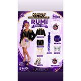 Bemora Kids Kpop Rumi Huntrix Rumi Iblis Avcıları Kostüm Etek Ceket Büstiyer Bluz + Kpop Rumi Mor Işıklı Simli Saç+ Mor Saç Tozu + Yüz Taşı + Kpop Topuklu Ayakkabı Doğum Günü Parti Seti - 13 - 14 Yaş - Siyah - Beyaz