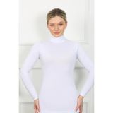 Bemy Store Bayan Uzun Kol Boğazlı Body Beyaz