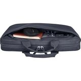 Bemy Ticaret 14 Inç Laptop Evrak Çantası, Geri Dönüşümlü 600D Polyester, 8l, Dolgulu Bölme, Su Geçirmez, Çıkarılabilir Omuz Askısı, Gri