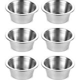 Bemy Ticaret 6 Lı Paslanmaz Çelik Mini Kase Lokumluk Reçellik Çerezlik Sosluk 6 Adet 8 cm Metal