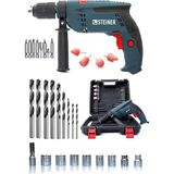 Bemy Ticaret Alman 3400 Watt Sjs Metal Sanzıman Devir Ayarlı Süper Torq Darbeli Matkap 30 Parça Setli Su Yeşili