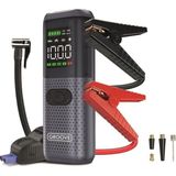 Bemy Ticaret HCB002 24400MAH 3000A Tepe Akımı Profesyonel Akü Takviye Cihazı + Lastik Şişirme Kompresörü Taşınabilir Jump Starter (Kompresör+Powerbank+Led Lamba+Lcd Ekran) Benzinli ve Dizel Araçlar Için