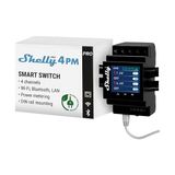 Bemy Ticaret Pro 4pm | Wlan, Lan ve Bluetooth 4 Kanallı Röle Şalteri, Tüketim Ölçümü ile – 40 A | Dın Ray Şapka Rayı | Alexa ve Google Home ile Uyumlu | Ios Android Uygulaması | Cihazlardan Uzaktan Kumanda
