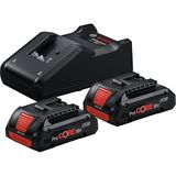Bemy Ticaret Professional 18 Volt Akü Şarj Cihazı Seti (2 x Procore 4,0 Ah Li-Ion Akü + Gal 18V-40 Şarj Cihazı, Modül, Karton Kutuda)