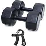 Bemy Ticaret Ps Spor 14 kg Ağırlık Seti: 7 kg Dambıl x 2 ve Siyah Sayaçlı Ayarlanabilir El Yayı