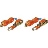Bemy Ticaret Safeset Sg-27 25MM 1 Inç Spanzet 4 mt 400-800 kg Kaldırma 6 mm Çift J Kanca 1.1 Yük Gerdirme Halatı (4)