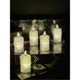 Bemy Ticaret Titreyen Alevli Kristal Erimiş LED Mum 5'li Hareket Alevli Eriyen Yapay Mum Pilli LED