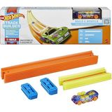 Bemy Ticaret Wheels Track Builder Temel Pist Seti, 10 Adet Pist Parçası, 9 Adet Pist Bağlantı Parçası ve Bir Adet 1:64 Ölçekli Hot Wheels Araba Içeren Eklenebilir Pist Inşasına Başlangıç Seti, 6 Yaş ve Üzeri