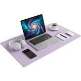 Bemy Ticaret Xl Deri Mouse Pad,ofis,masa Matı Sümen,konforlu Mouse Pad,çift Yönlü (Lila) - Altın