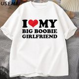 Ben Kalp Benim Büyük Boobie Kız Arkadaşı T-Shirt Erkekler Komik Erkekler Için Hediye Erkek Ar 2962 - Beyaz - XL